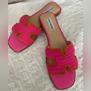 Steve Madden Vibrant Pink and Orange Sandals